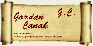 Gordan Čanak vizit kartica